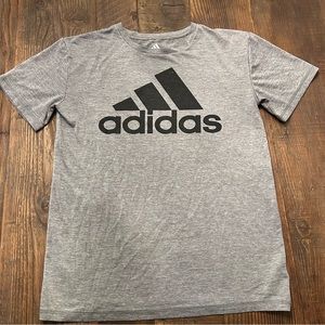 Adidas Grey Dri-Fit T-Shirt.  Boys Size LG